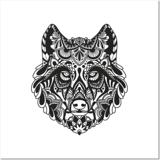 Wolf Mandala Posters and Art